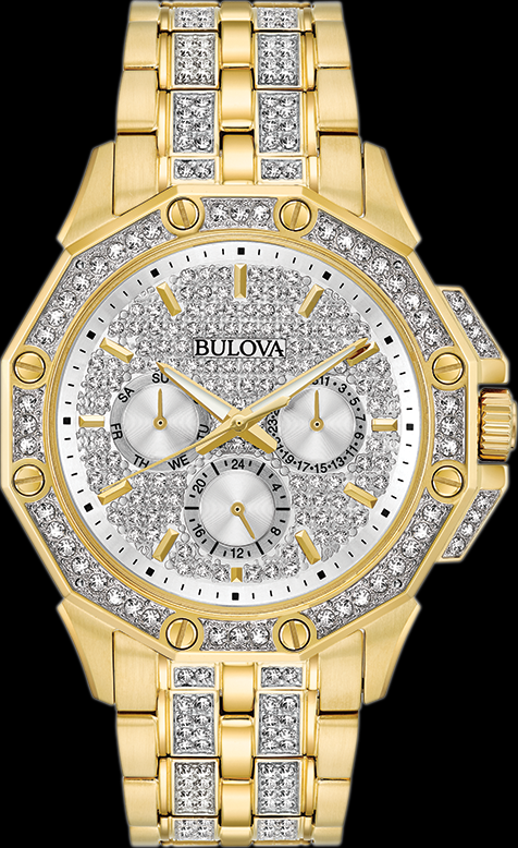 Montre Bulova | Montre Homme Bulova Cristal - 98C126 Swarovski / Or Jaune
