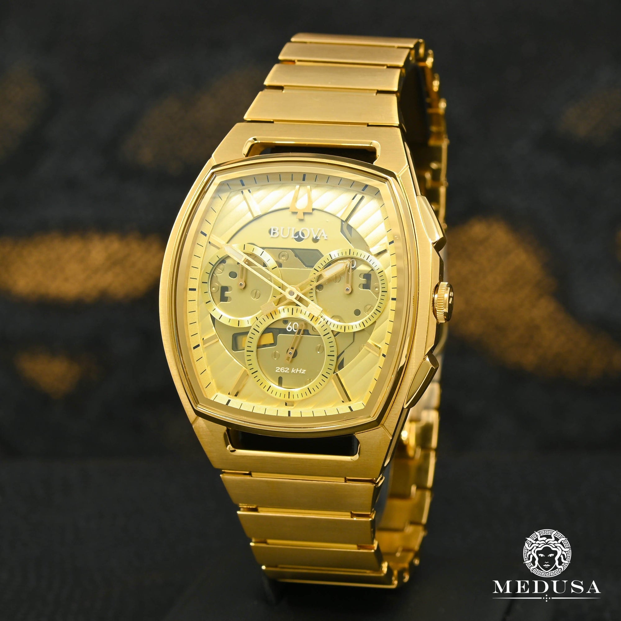 Bulova Watch | Bulova Curv Men's Watch - 97A160 Yellow Gold