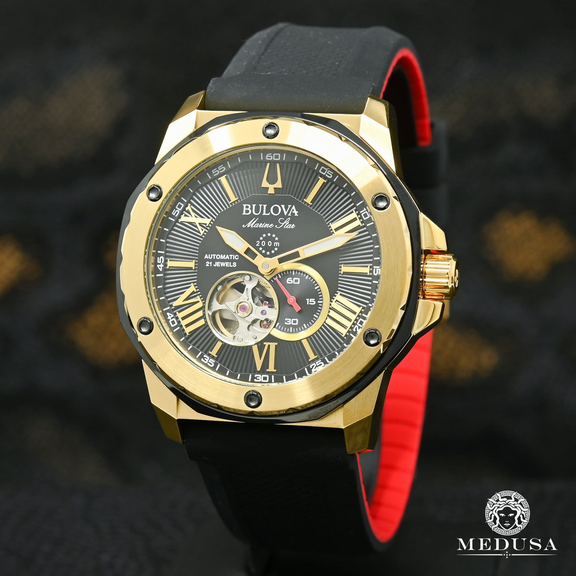 Bulova Watch | Bulova Marine Star Men's Watch - 98A272 Yellow Gold