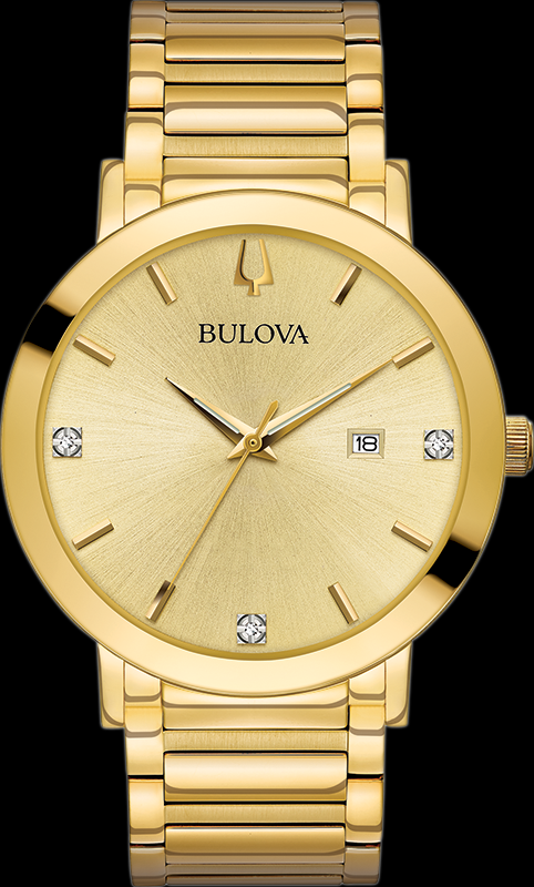 Montre Bulova | Montre Homme Bulova Modern - 97D115 Diamant / Or Jaune
