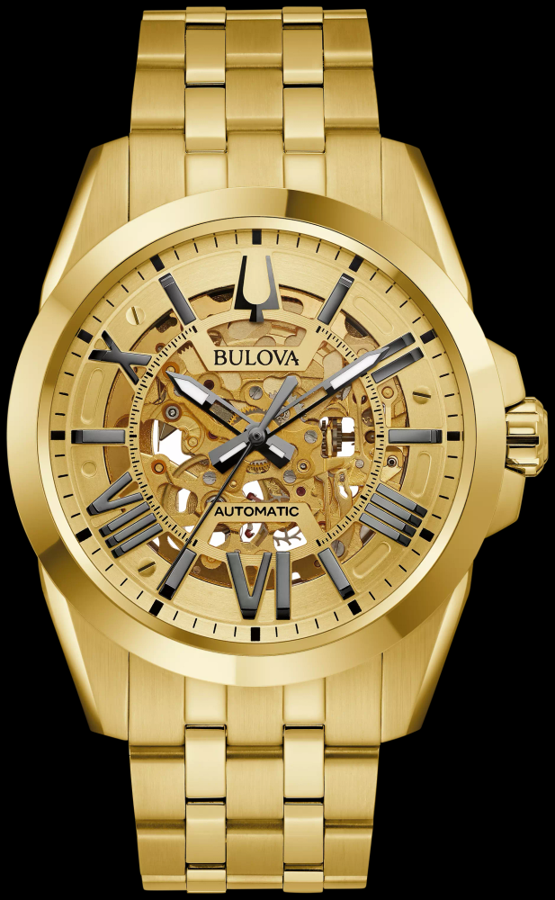 Bulova Watch | Bulova Shutton Men&#39;s Watch - 97A162 Yellow Gold