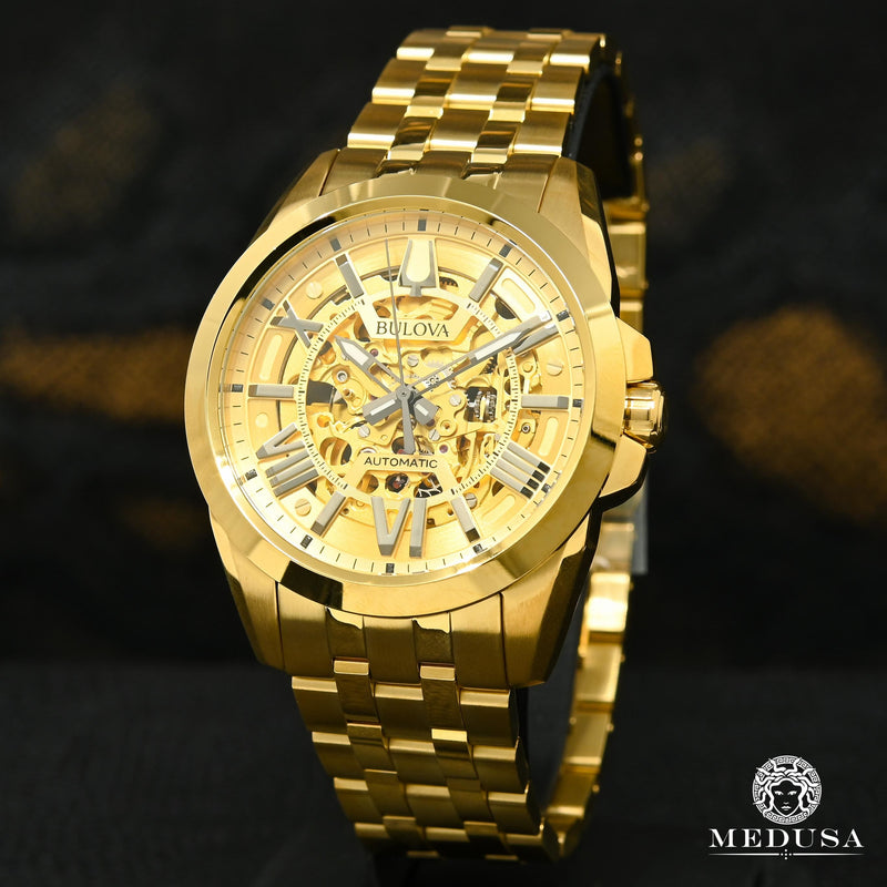 Bulova Watch | Bulova Shutton Men&#39;s Watch - 97A162 Yellow Gold
