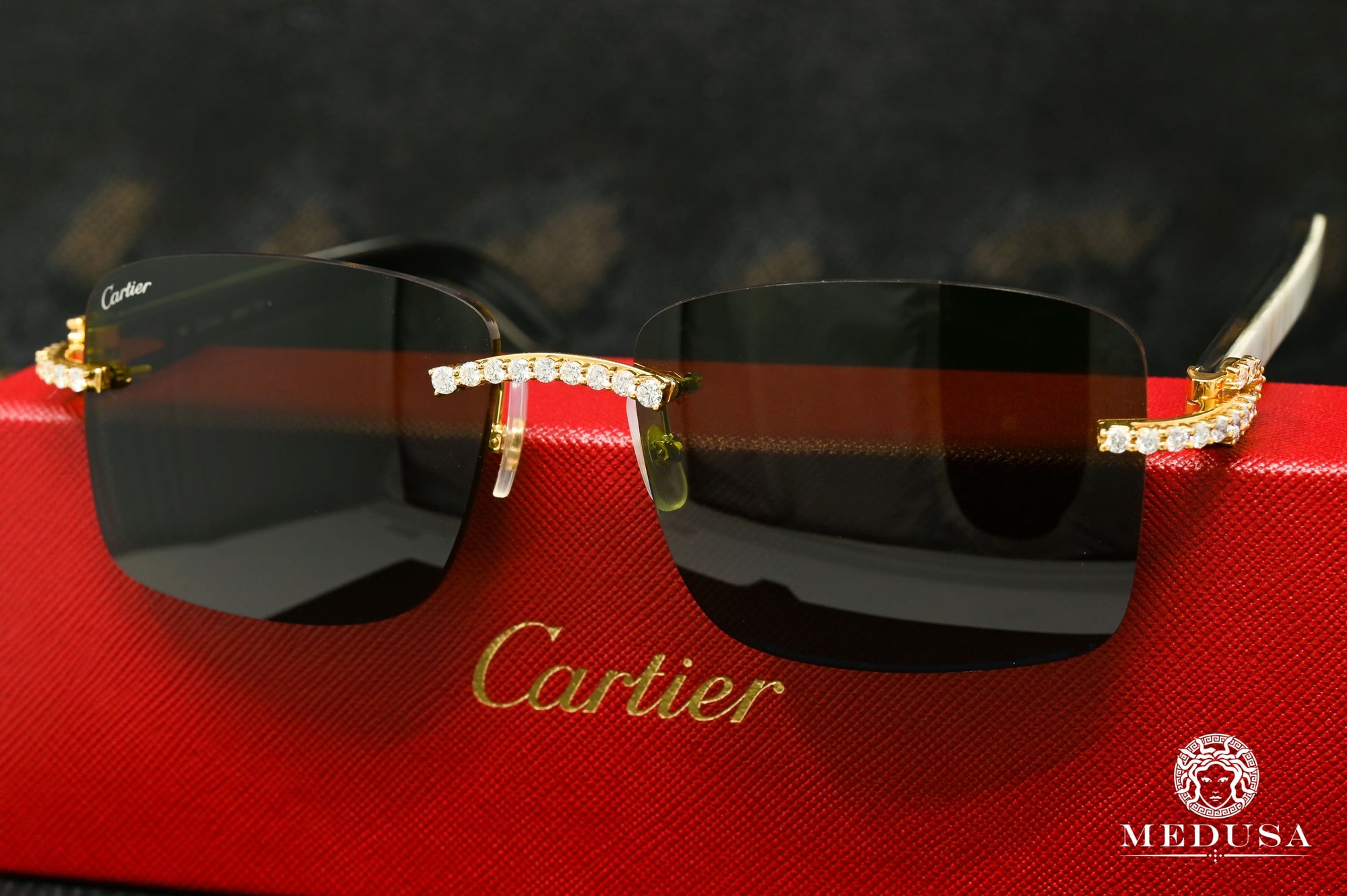 Cartier glasses | Cartier Signature C Men's Glasses | Gold & White Ivory Yellow Gold