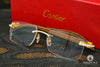 Lunette Cartier | Lunette Homme Cartier Signature C | Gold &amp; Wood Or Jaune