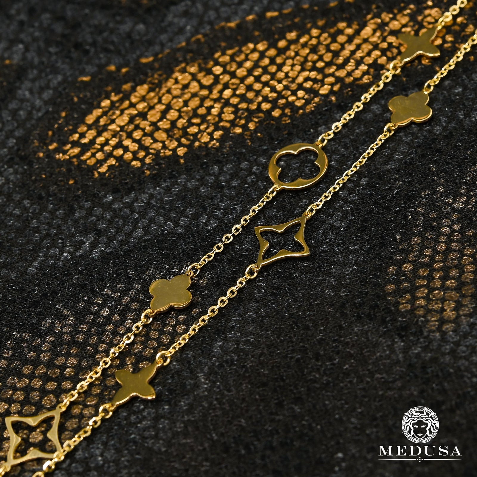 10K Gold Bracelet | Women's Bracelet Cliff F2 Yellow Gold