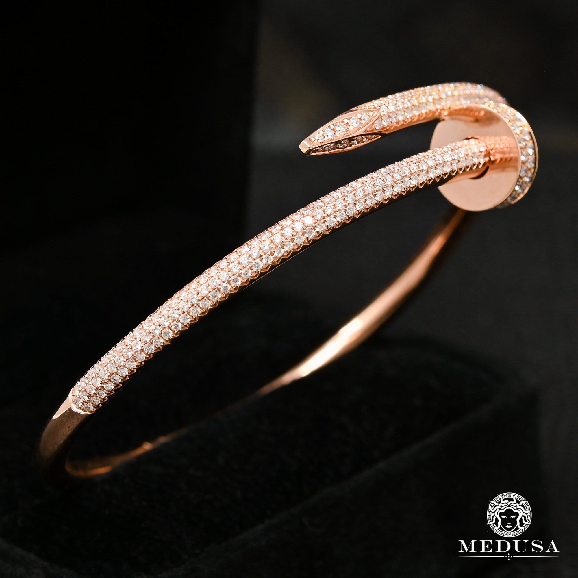 18K Gold Rigid Bracelet | Clou X3 Women&#39;s Bracelet - Diamond