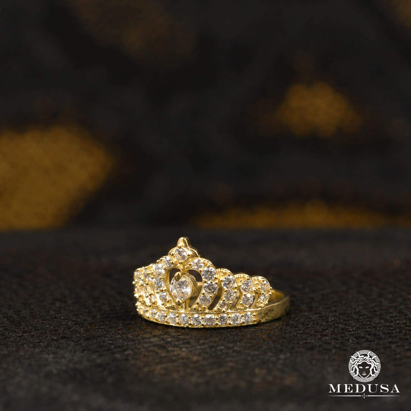 10K Gold Ring | Ring Woman Crown F14 Yellow Gold