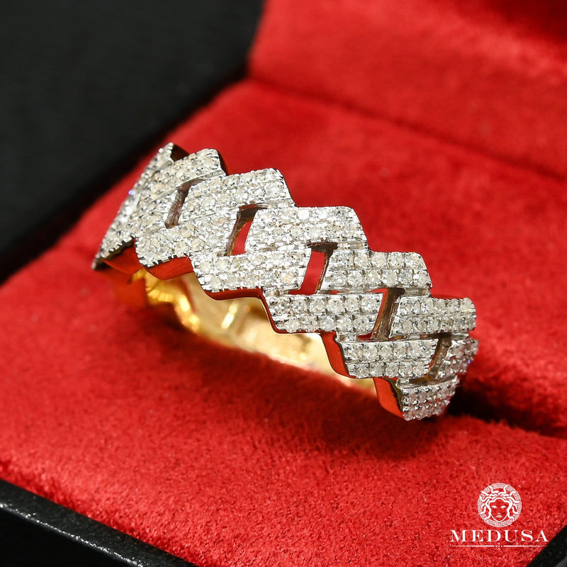 14k White Gold Round Brilliant & Baguette Diamond Cuban Link Ring – Jack  Sutton Fine Jewelry