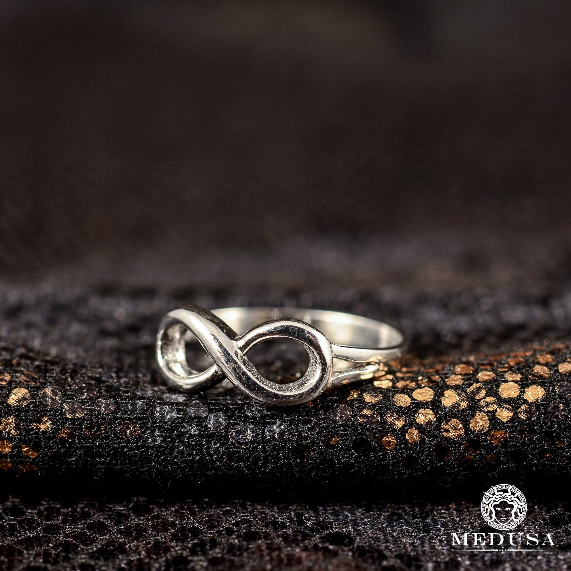 10K Gold Ring | Women&#39;s Ring Eternal F4 - Infinity White Gold