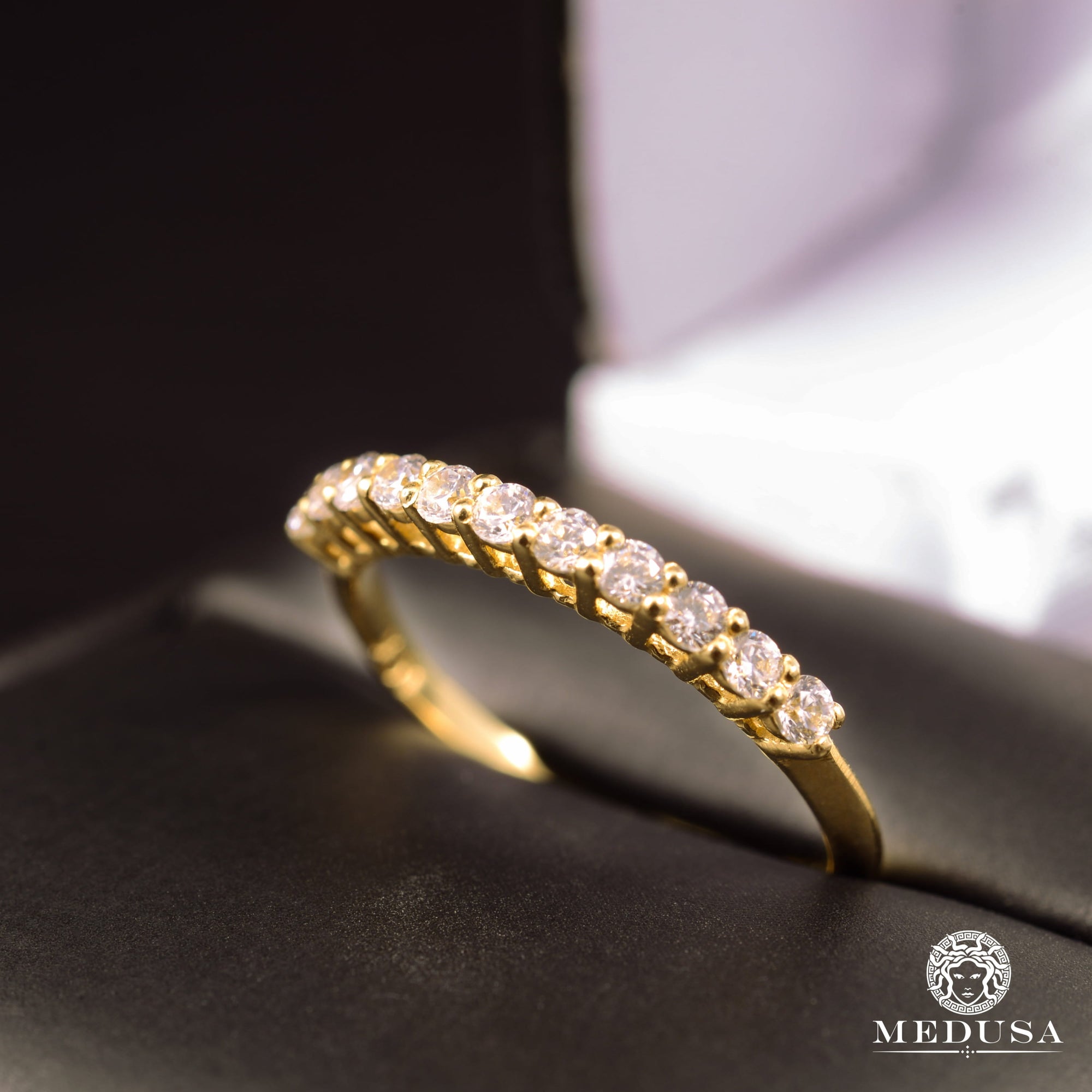 Bague à Diamants en Or 14K | Bague Fiançaille Eternity F18 - MA0691