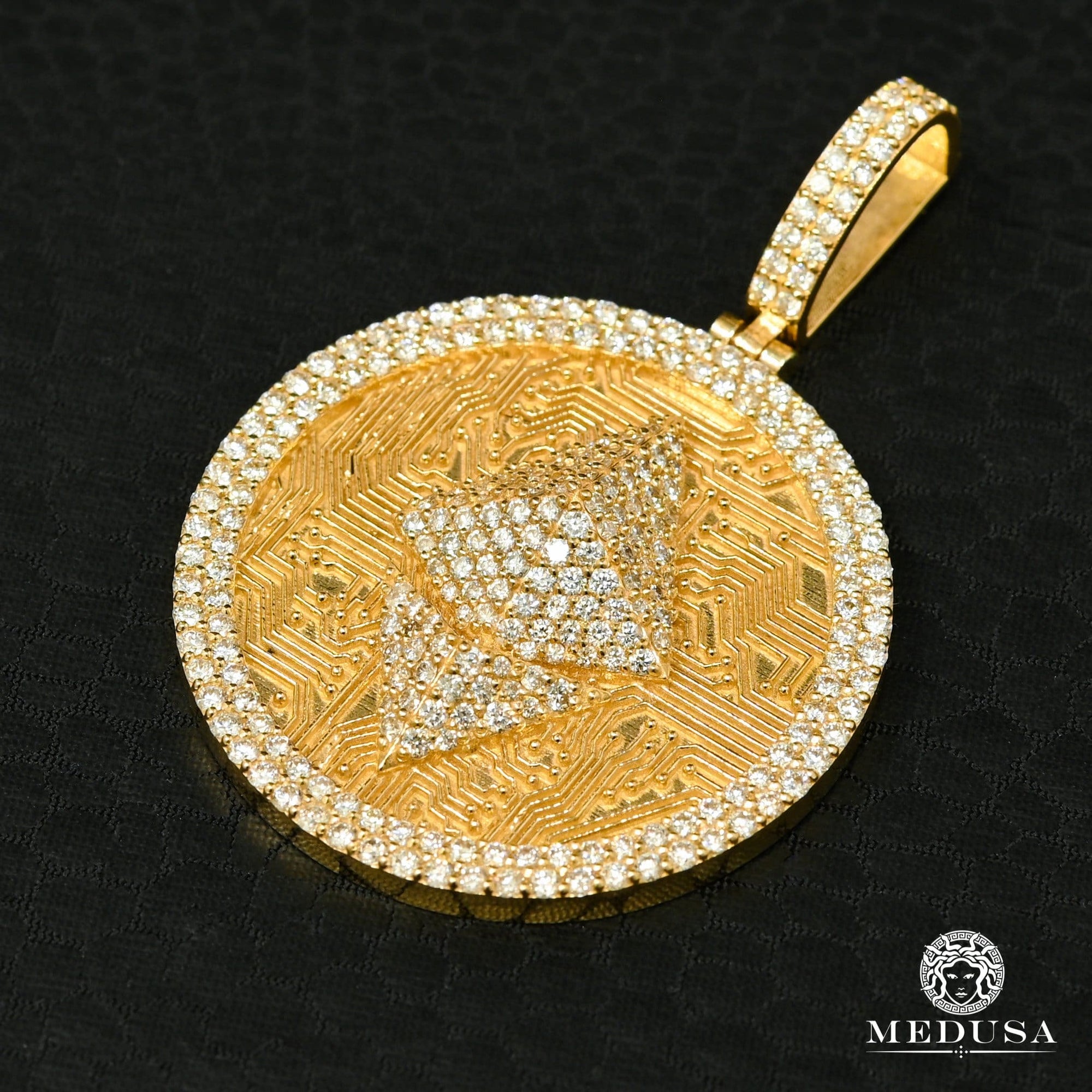 10K Gold Diamond Pendant | Miscellaneous Ethereum Pendant - Diamond SI / Yellow gold