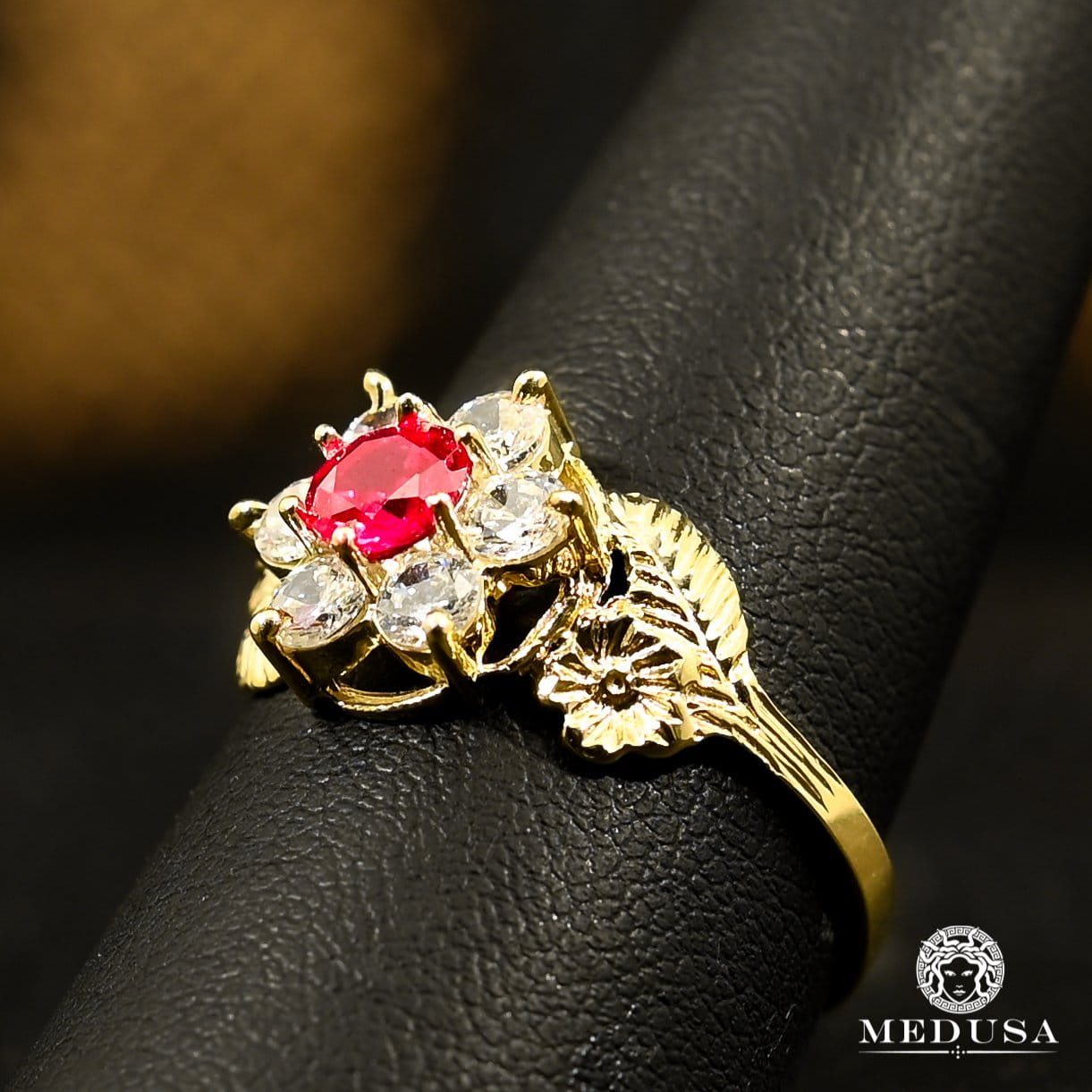 Bague en Or 10K | Bague Femme Flower F10 Or Jaune