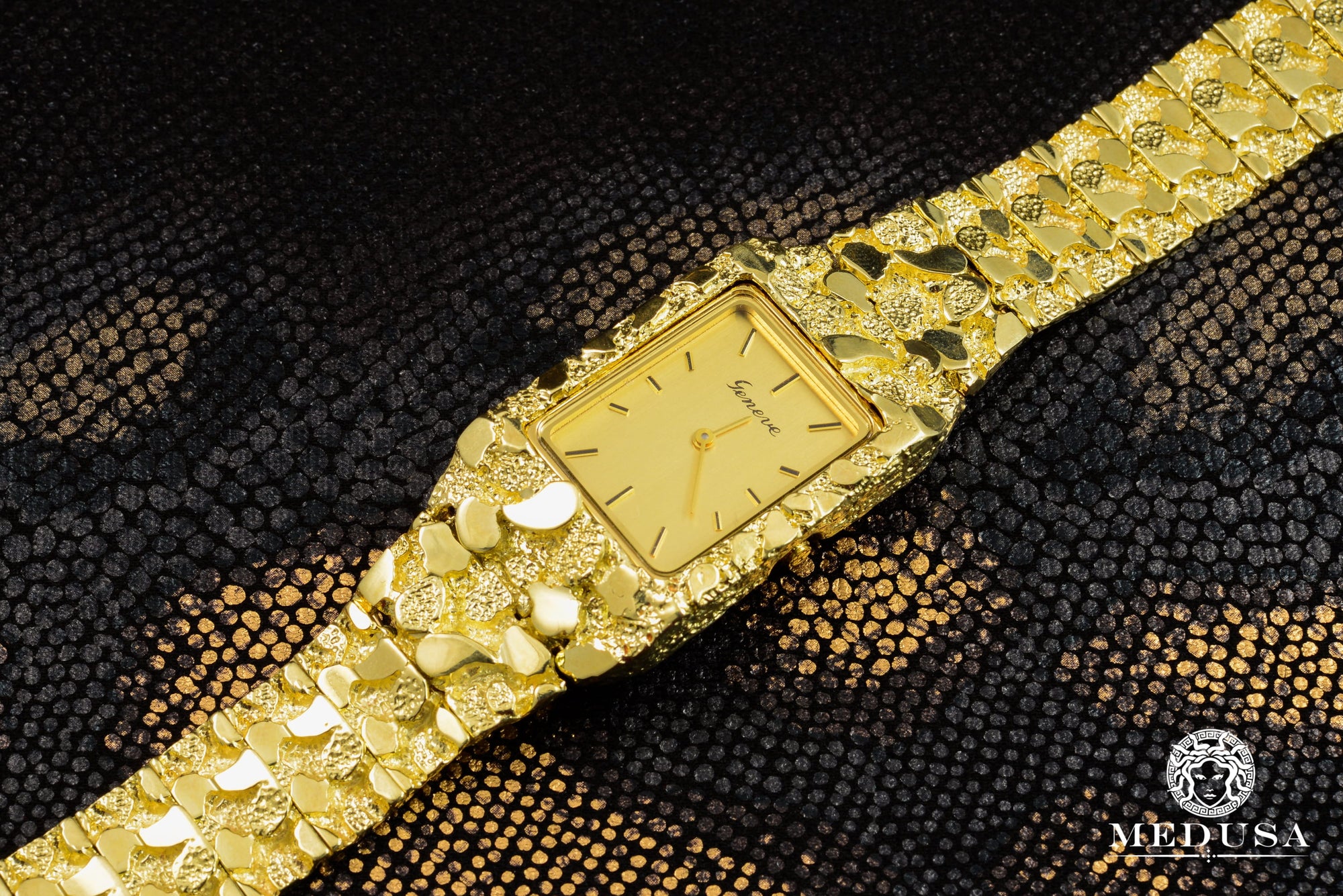 Montre en Or 10K | Montre Homme Genève H1 - Nugget Or Jaune