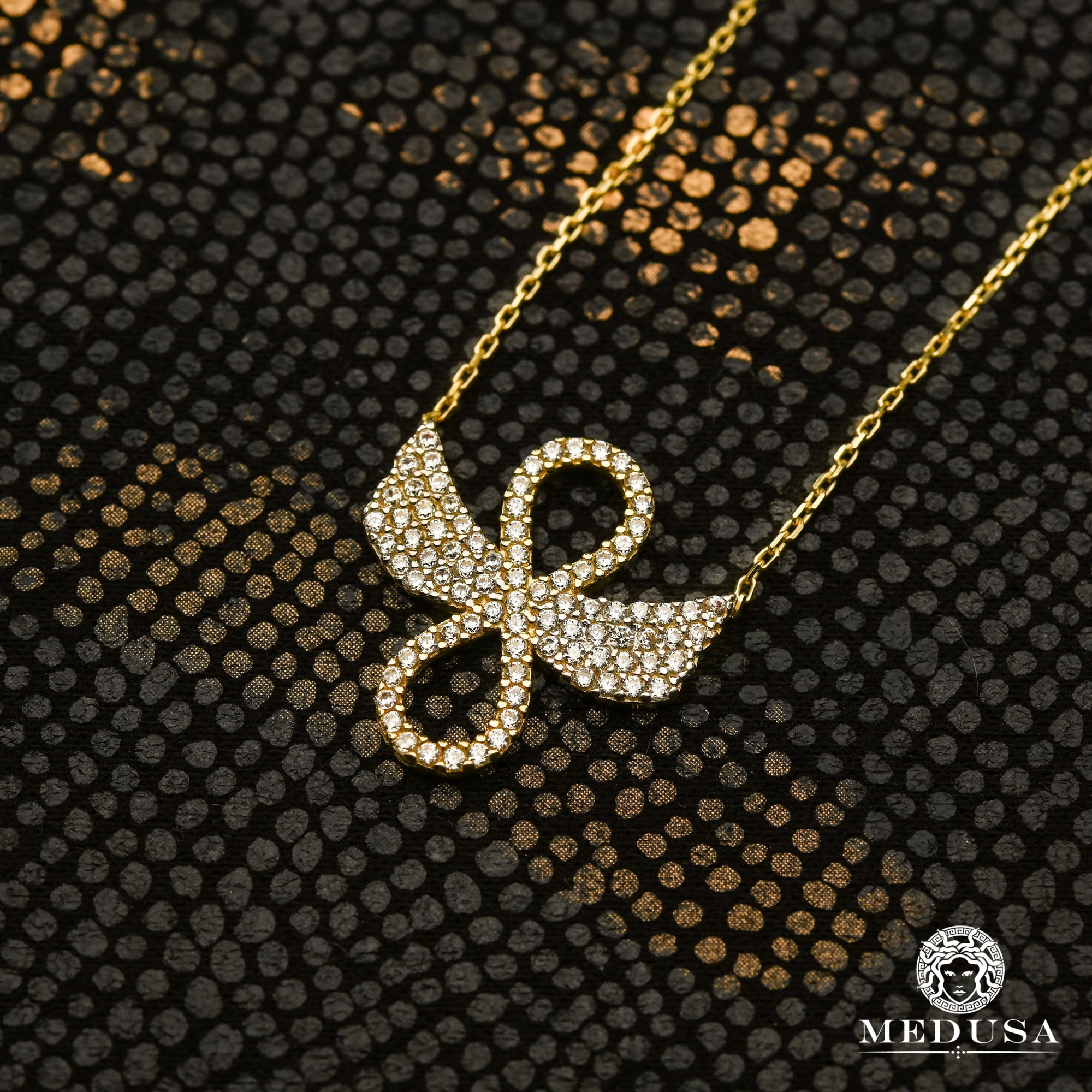 10K Gold Necklace | Girly Women&#39;s Necklace F8 Yellow Gold