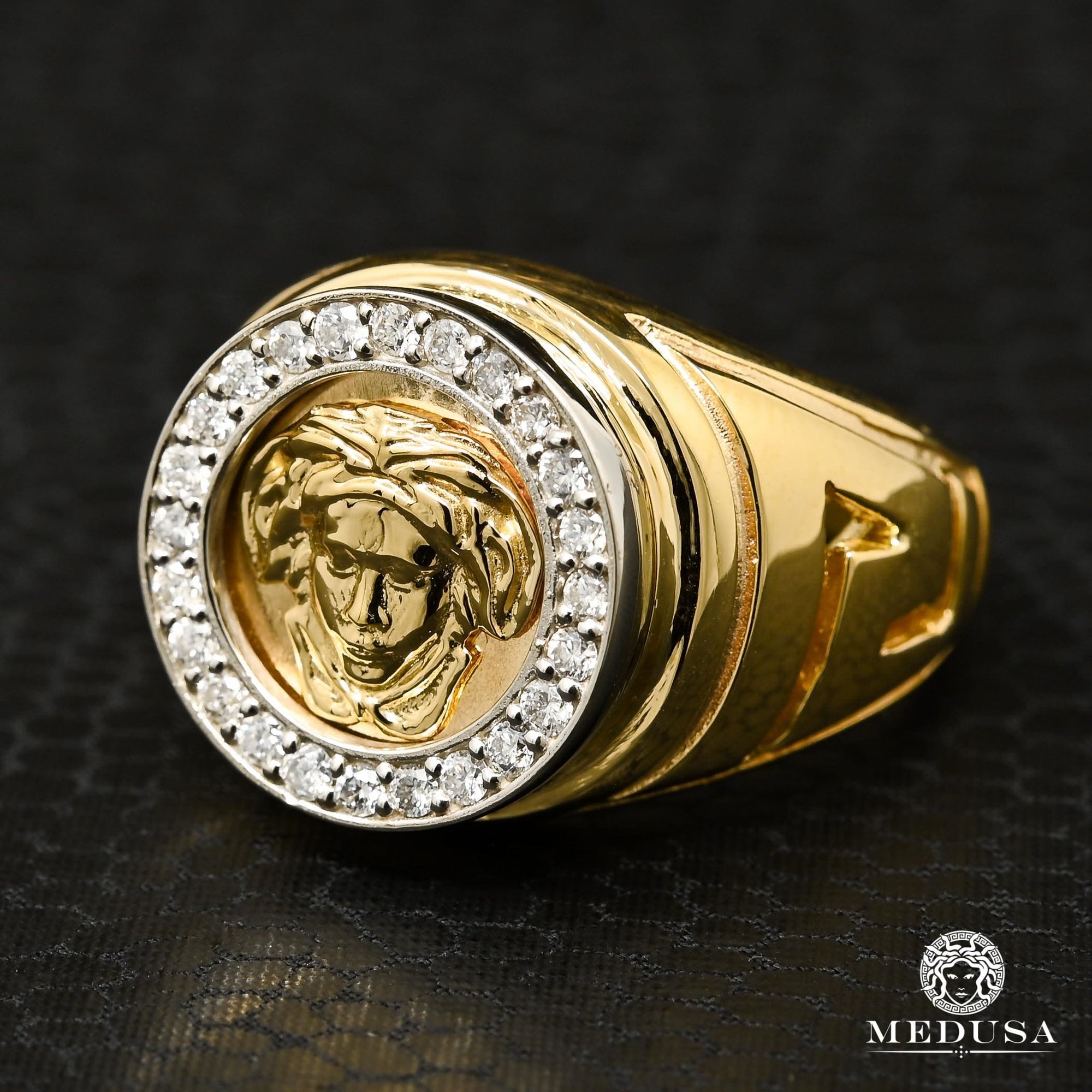 10K Gold Diamond Ring | Glam D2 Men's Ring - Diamond