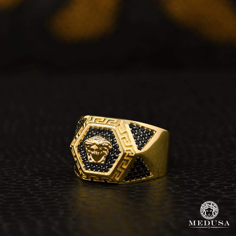 10K Gold Ring | Glam Men&#39;s Ring H22 Yellow Gold