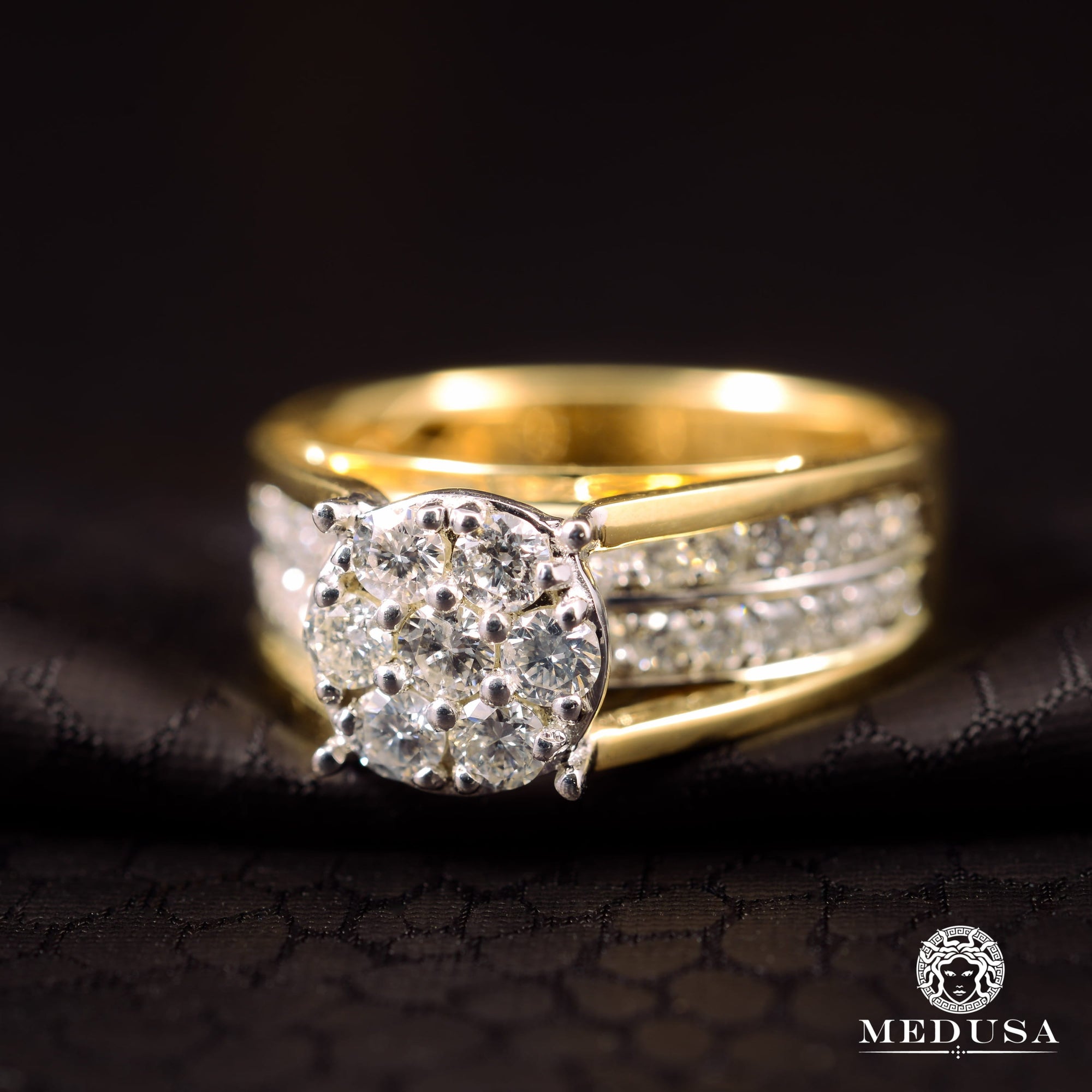 Bague à Diamants en Or 10K | Bague Femme Glass D1 - Diamant 1.00CT / Or 2 Tons