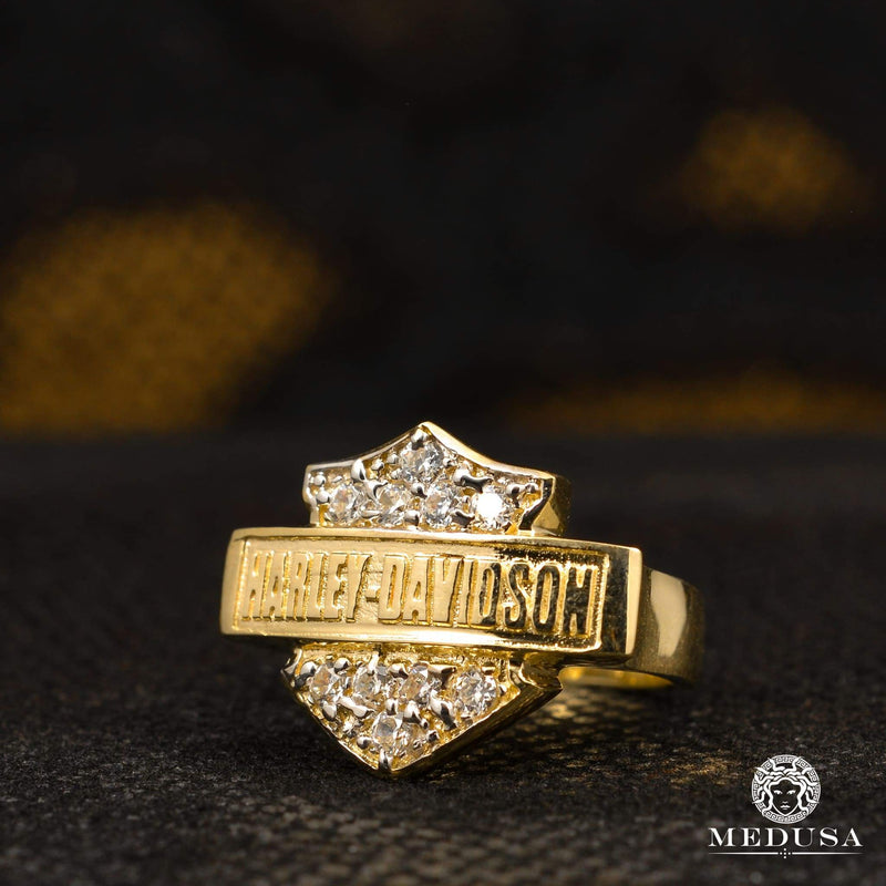 10K Gold Ring | Men&#39;s Ring Harley H1 Man (24mm) / Yellow Gold
