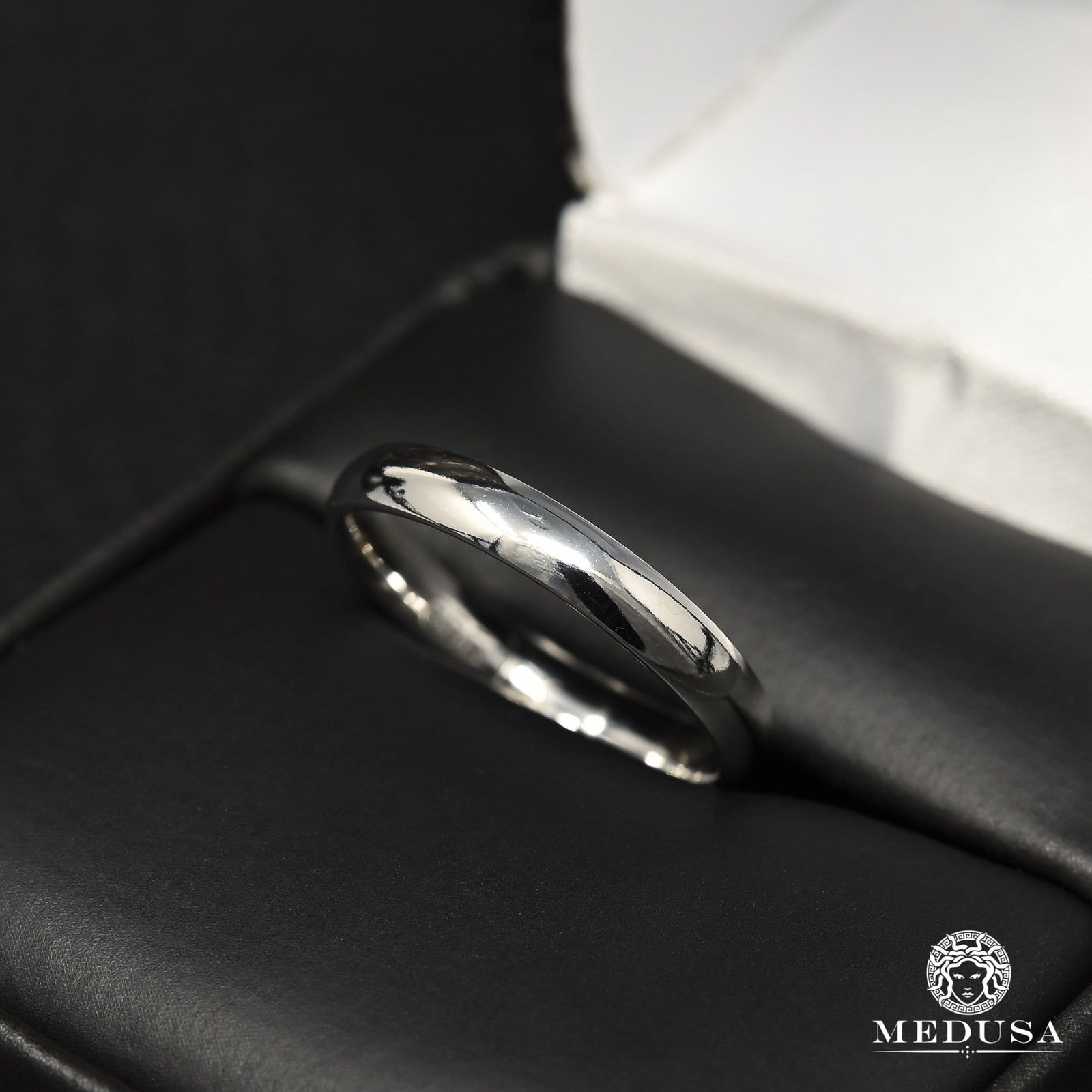 10K Gold Band | Women's Band Band F2 White Gold