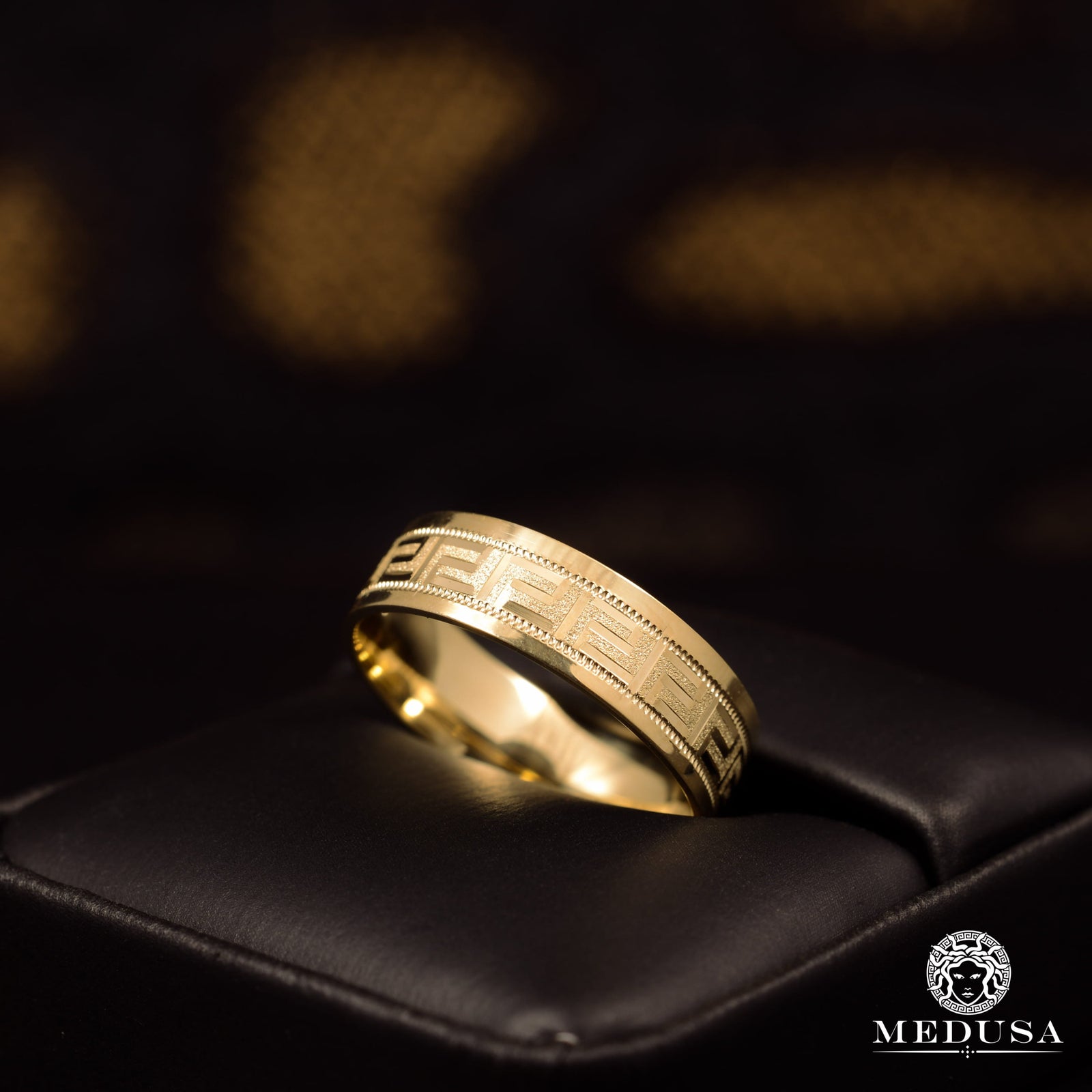 10K Gold Band | Men's Band Band H1 Yellow Gold - MED241