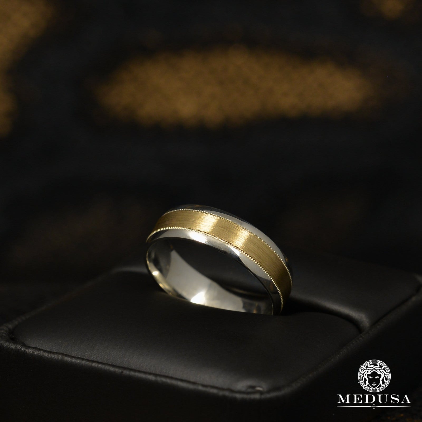 10K Gold Band | Men's Band H2 Band 2 Tones - MED252