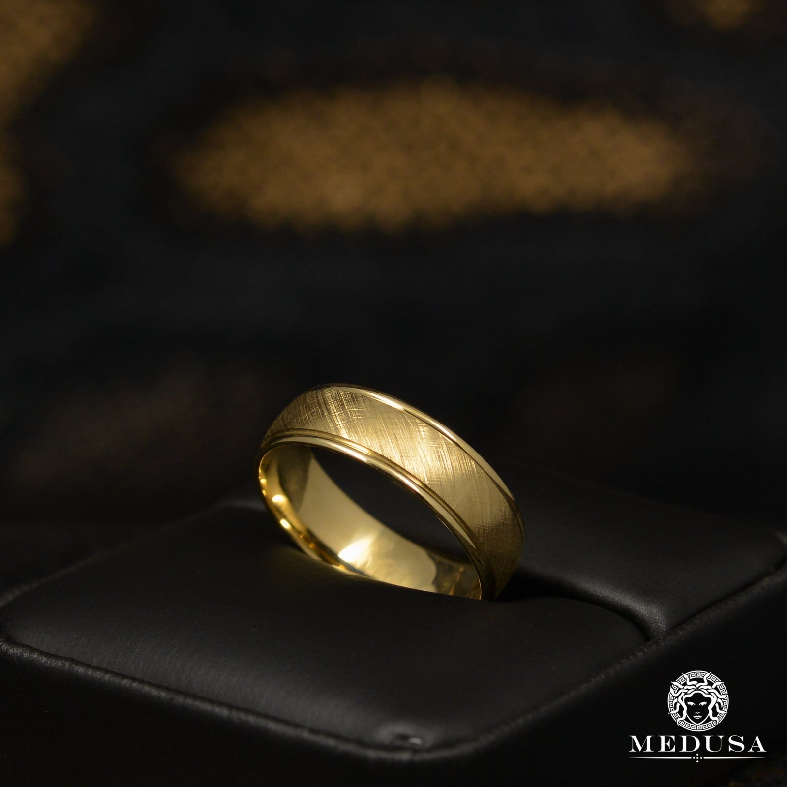 10K Gold Band | Men's Band Band H4 Yellow Gold - MED234