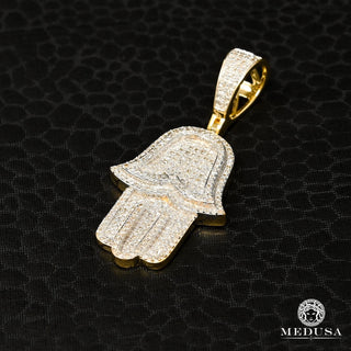 Khamsa D5 - Diamond  - Yellow Gold