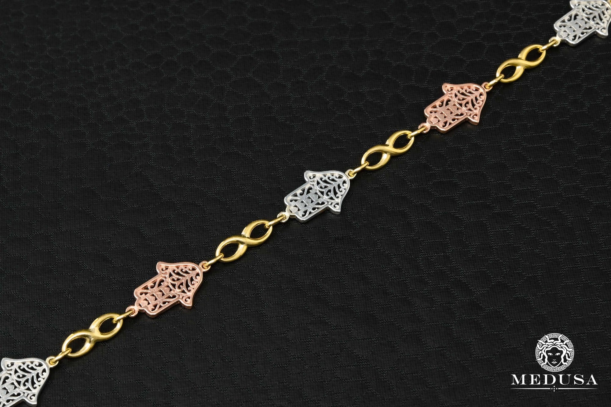 10K Gold Bracelet | Women's Bracelet Khamsa X4