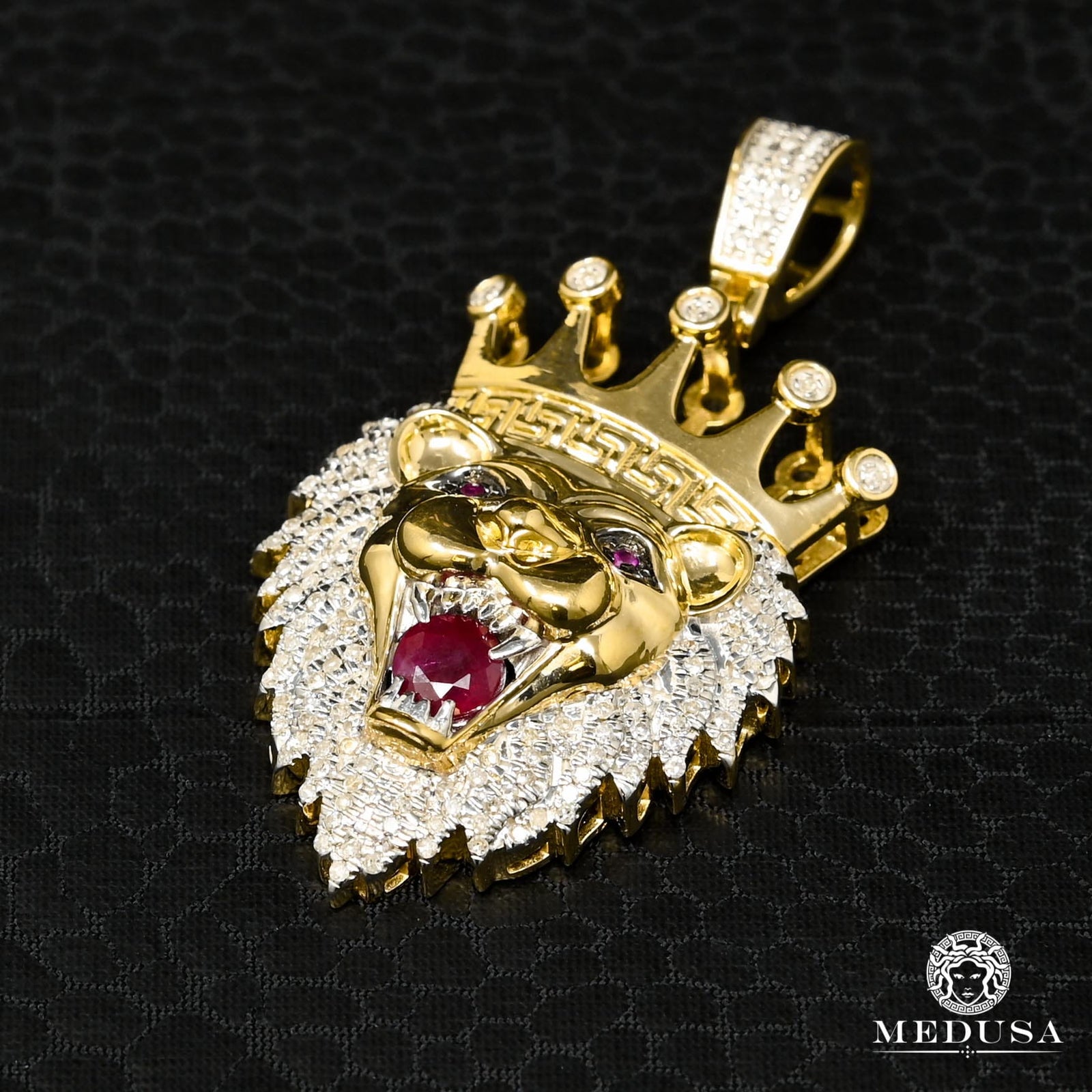 10K Gold Diamond Pendant | Miscellaneous Legacy D2 Pendant - 2 Tone Gold Diamond