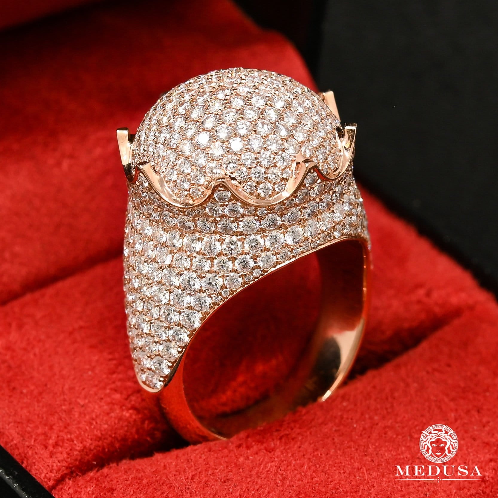 10K Gold Diamond Ring | Luxurious Men's Ring D10 - VVS