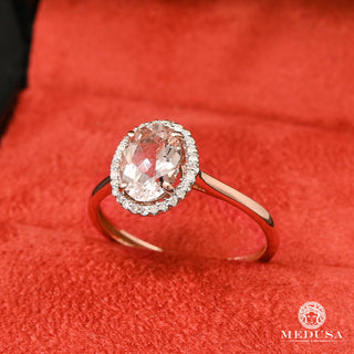 Morganite D12 - Diamond  - Rose Gold