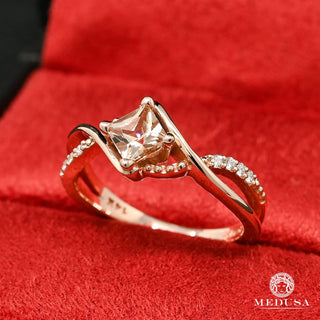 Morganita D5 - Diamante - 2 tonos de oro rosa