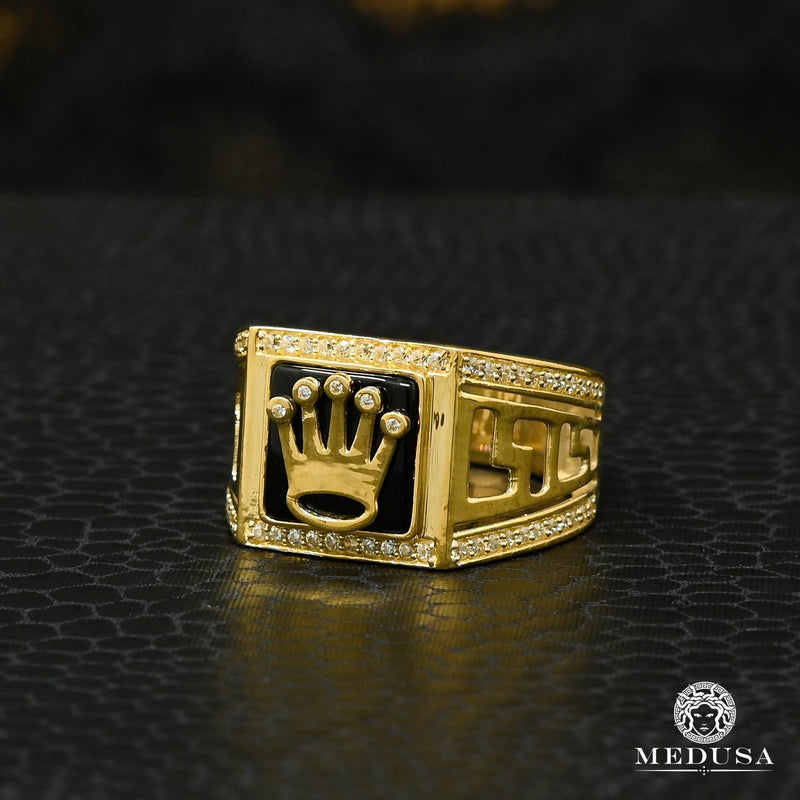 10K Gold Ring | Men&#39;s Pyrex Ring H19 Yellow Gold