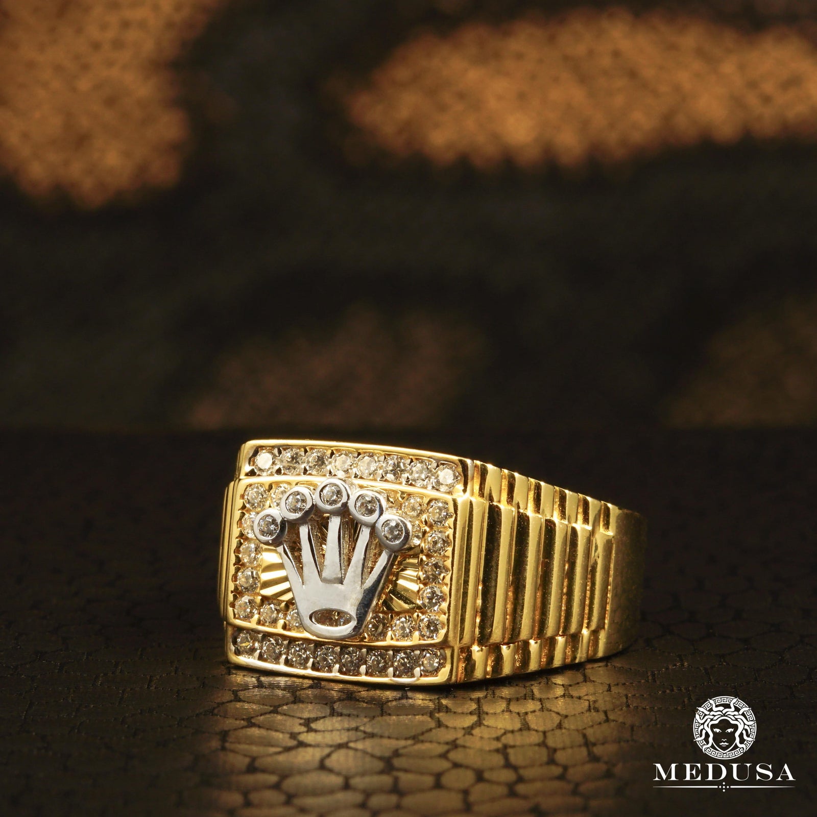 10K Gold Ring | Men's Ring Pyrex H7 Gold 2 Tones