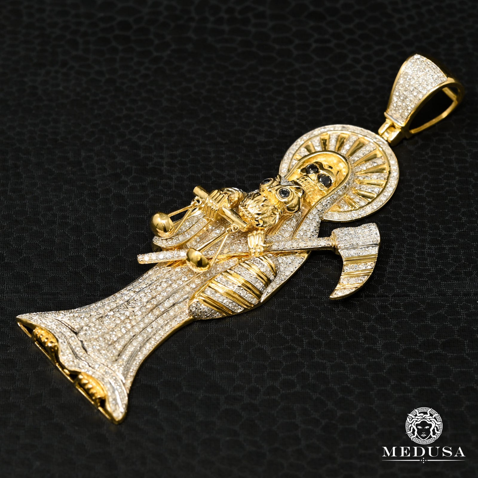 10K Gold Diamond Pendant | Divers Reaper D1 Pendant - Diamond