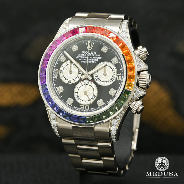 Rolex Watch Rolex Cosmograph Daytona 40mm Rainbow White Gold