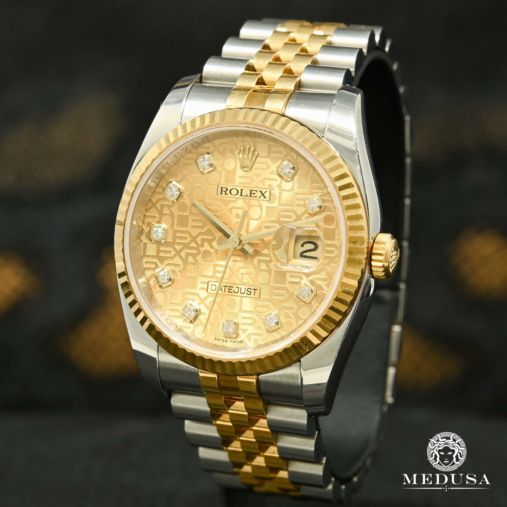 Rolex watch | Rolex Datejust 36mm Men's Watch - 116233 Anniversary Dial Champagne Gold 2 Tones