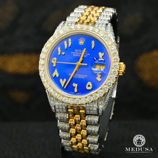 Rolex Datejust 36 mm - Azul árabe helado - Dorado 2 Tonos