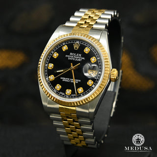 Rolex Datejust 36mm - Black Dial  - Gold 2 Tones
