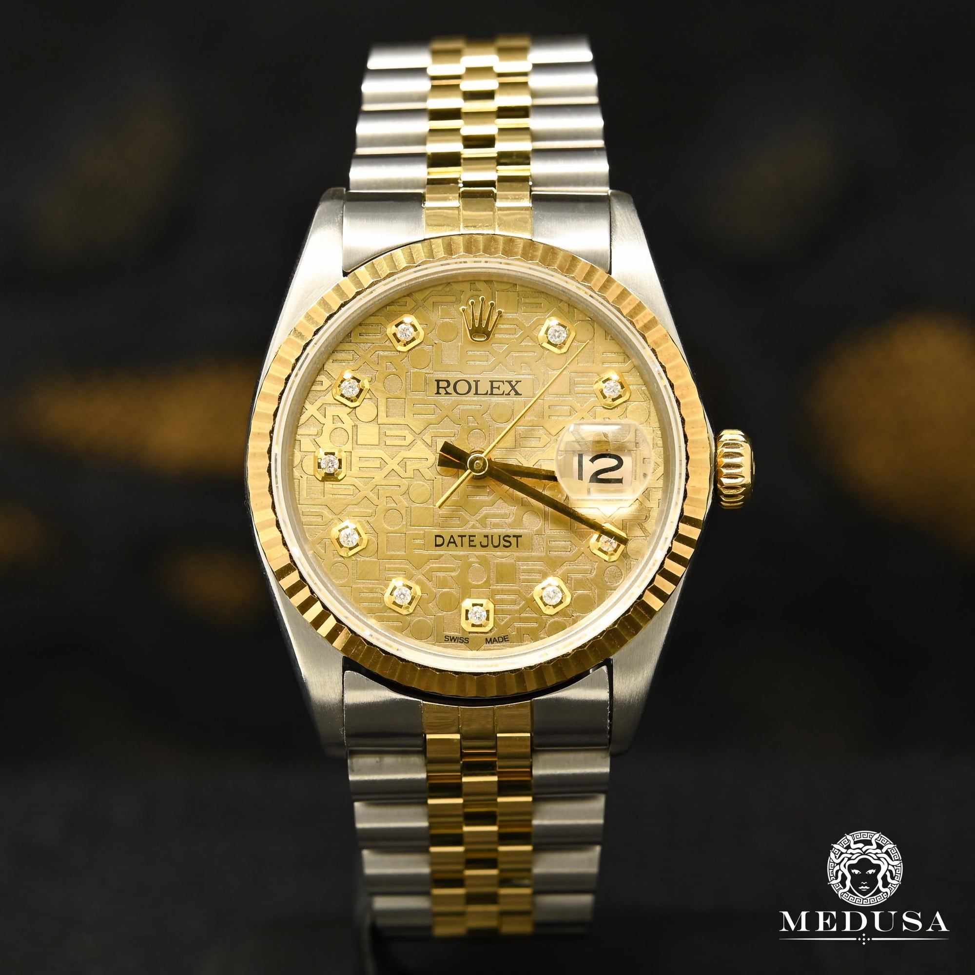 Montre Rolex | Montre Homme Rolex Datejust 36mm - Cadran Or Jubilee Or 2 Tons