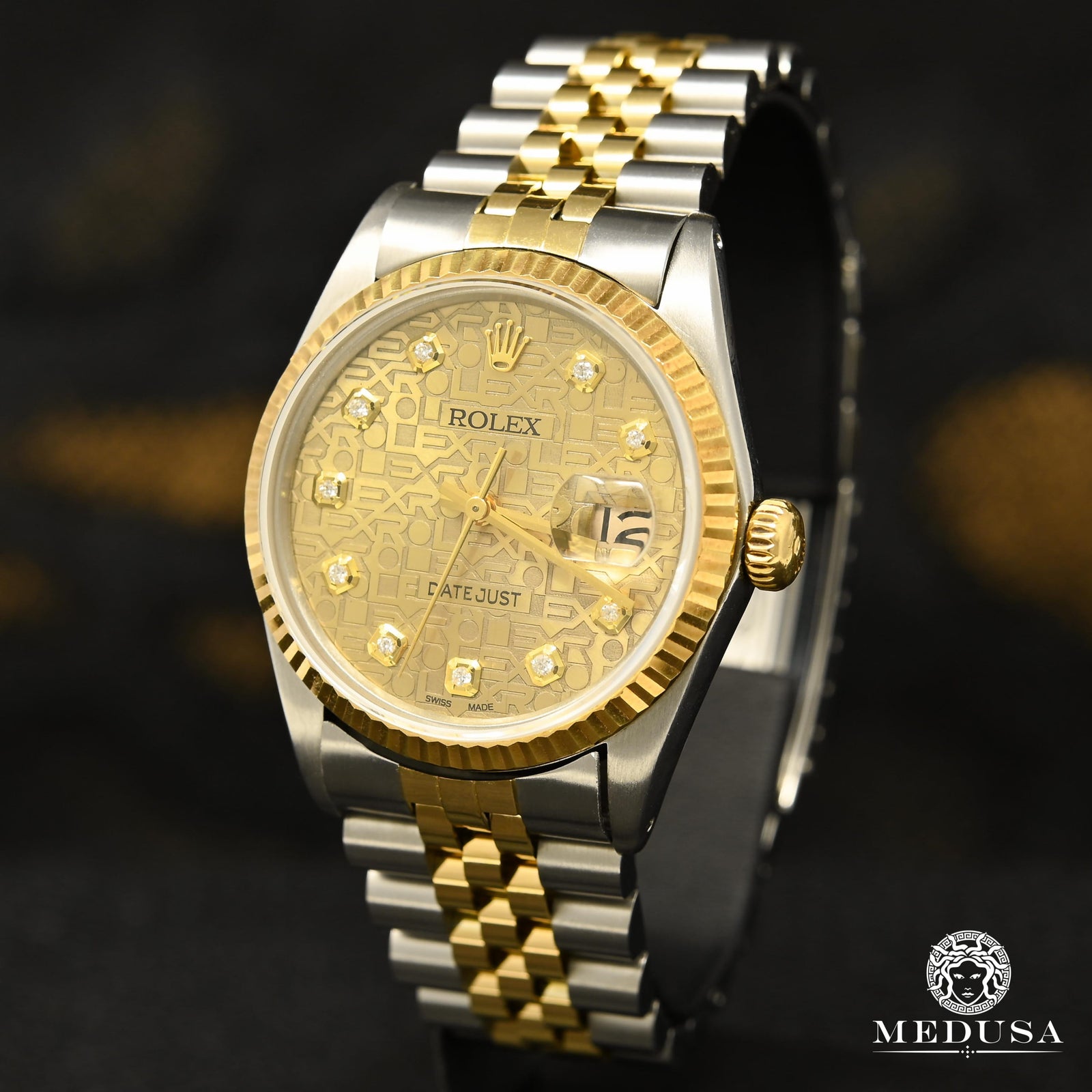 Montre Rolex | Montre Homme Rolex Datejust 36mm - Cadran Or Jubilee Or 2 Tons