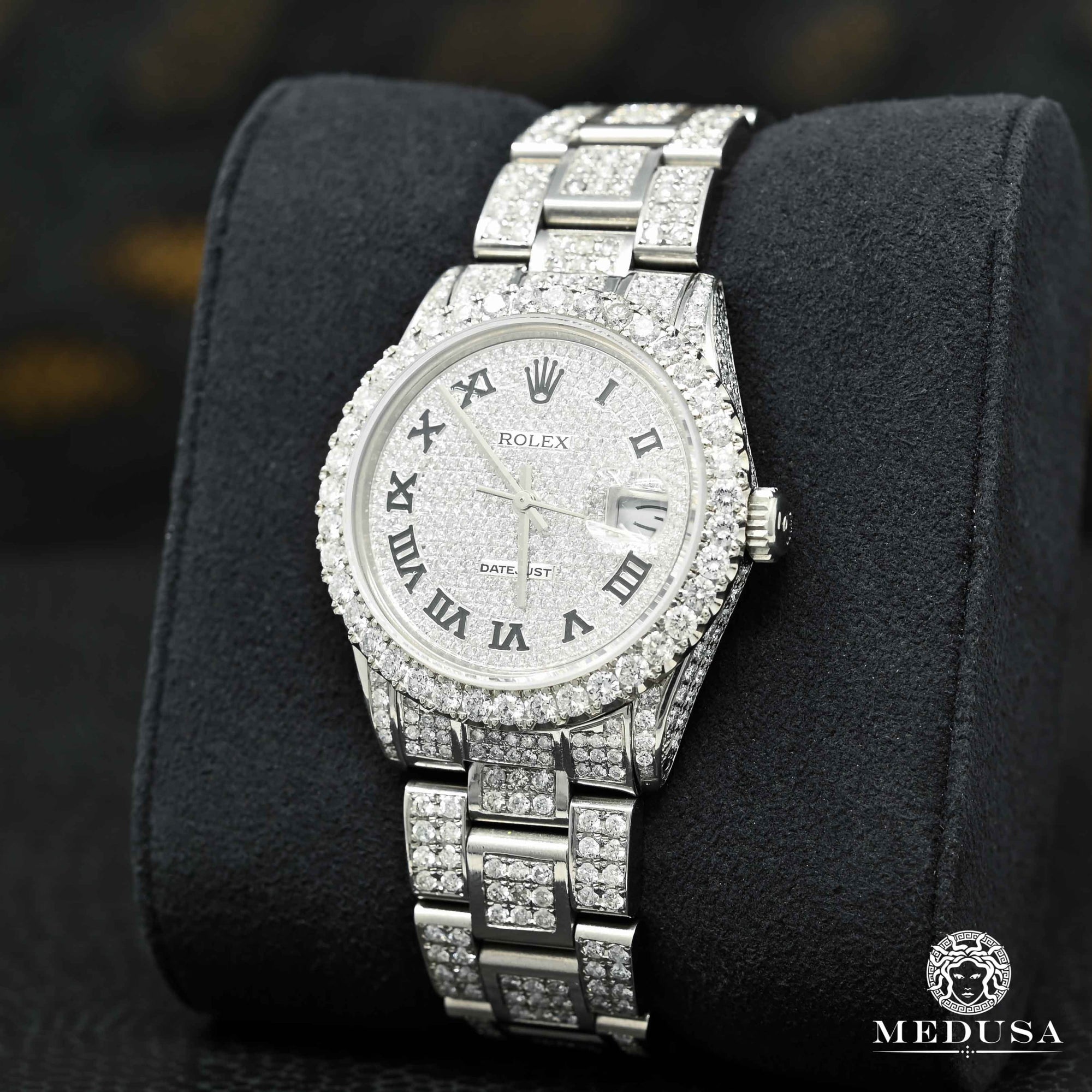 Montre Rolex | Montre Homme Rolex Datejust 36mm - Full Iced Oyster Stainless