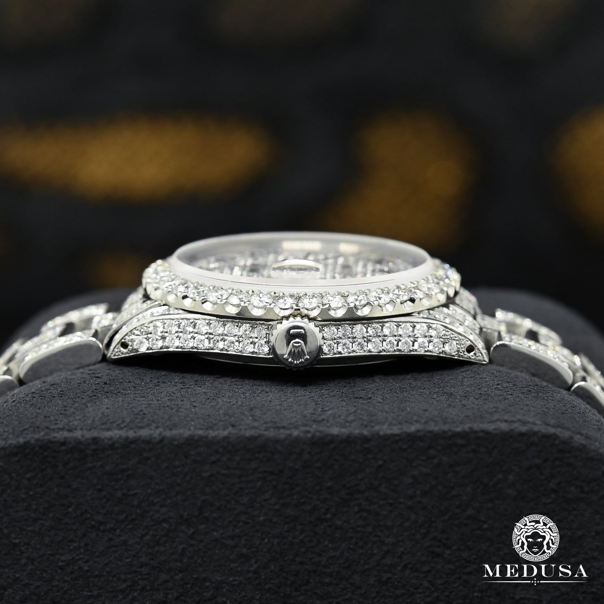 Montre Rolex | Montre Homme Rolex Datejust 36mm - Full Iced Red Oyster Stainless