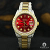 Montre Rolex | Montre Homme Rolex Datejust 36mm - Oyster Iced Red Or 2 Tons