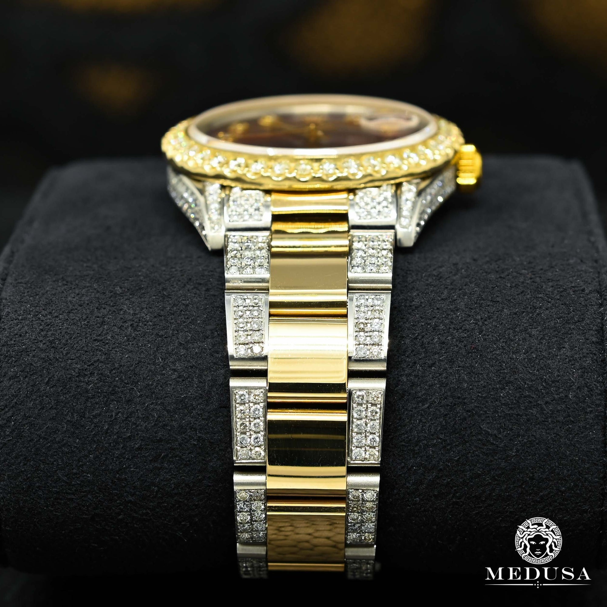 Montre Rolex | Montre Homme Rolex Datejust 36mm - Oyster Iced Red Or 2 Tons