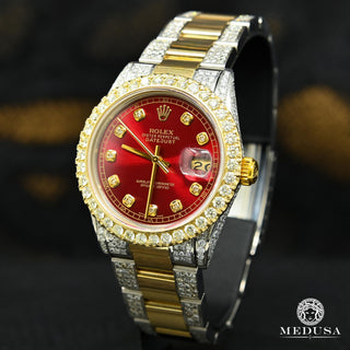Rolex Datejust 36mm - Oyster Iced Red  - Gold 2 Tones