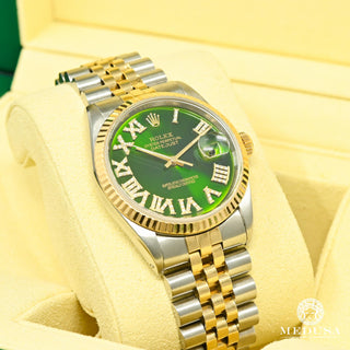Rolex Datejust 36mm - Roman Green  - Gold 2 Tones
