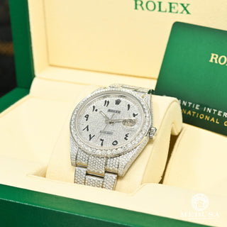 Rolex Datejust 41mm - Arabic Full Iced  - Stainless