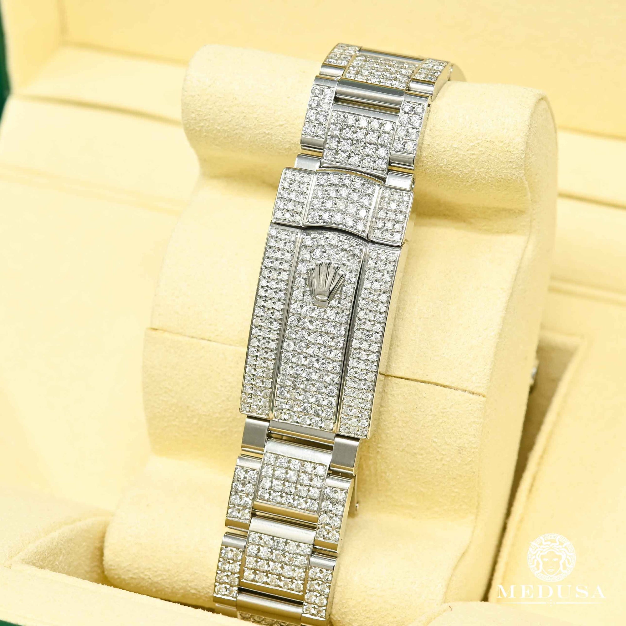 Montre Rolex | Montre Homme Rolex Datejust 41mm - Blue Romain Full Iced Stainless