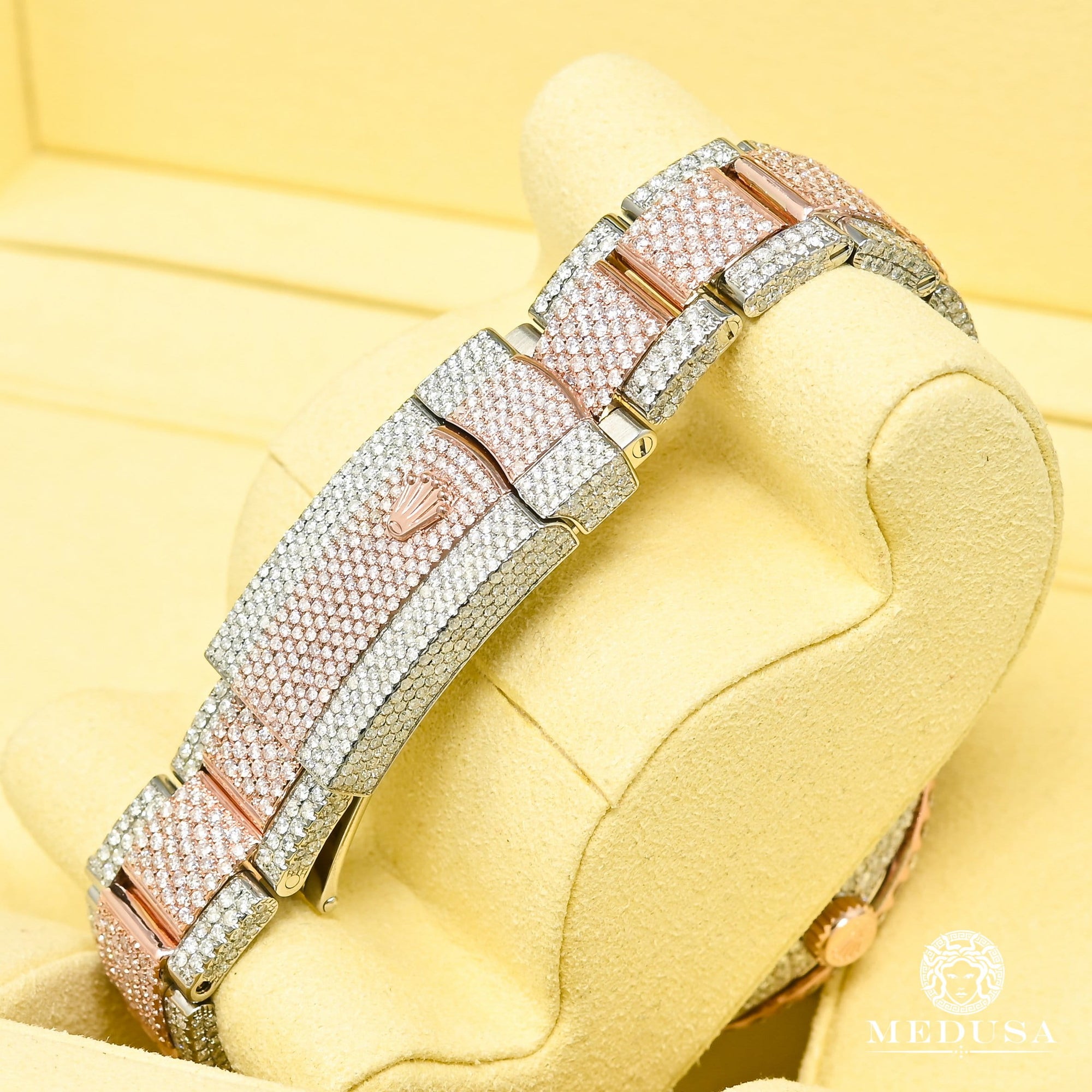 Montre Rolex | Montre Homme Rolex Datejust 41mm - Full Honeycomb Everose Or Rose 2 Tons